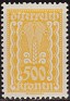 Austria 1922 Símbolos 500 K Amarillo Scott 277